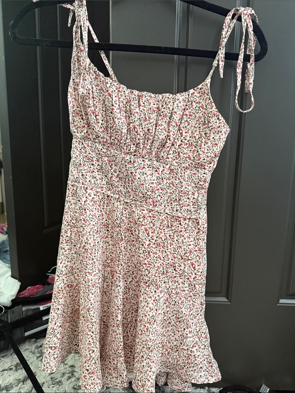 Floral Tie-Shoulder Romper